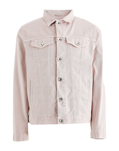 Shop Brunello Cucinelli Denim Outerwear In Pastel Pink