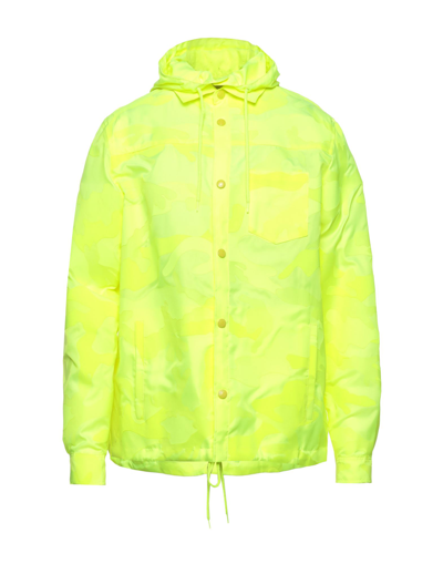 Shop Valentino Garavani Man Jacket Yellow Size 48 Polyester, Elastane