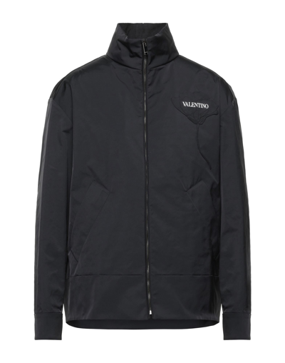 Valentino Zip Front Sports Jacket In Black