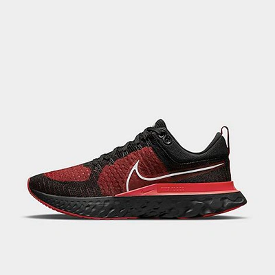 Shop Nike Men's React Infinity Run Flyknit 2 Running Shoes In Black/white/gym Red