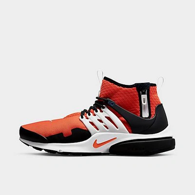 Shop Nike Men's Air Presto Mid Utility Casual Shoes In Orange/black/white/orange