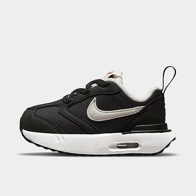 Shop Nike Kids' Toddler Air Max Dawn Casual Shoes In Black/summit White/metallic Silver/total Orange