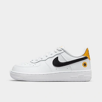 Shop Nike Little Kids' Air Force 1 Lv8 Have A Day Casual Shoes In White/black/dark Sulfur