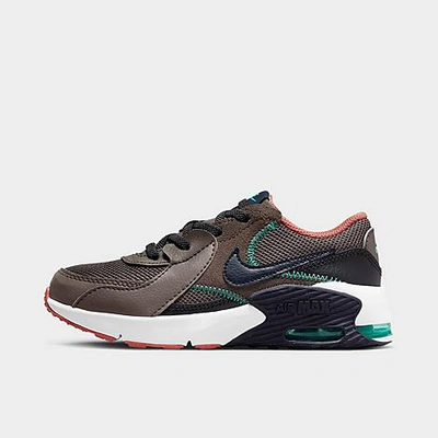 Shop Nike Little Kids' Air Max Excee Casual Shoes In Cave Stone/blackened Blue/off Noir/washed Teal