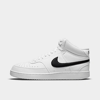 Shop Nike Men's Court Vision Mid Next Nature Casual Shoes In White