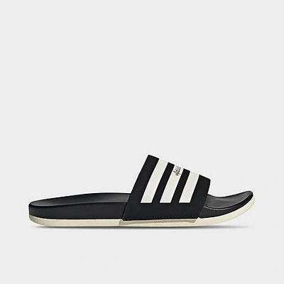 Shop Adidas Originals Adidas Men's Essentials Adilette Comfort Slide Sandals In Black/wonder White/gold Metallic