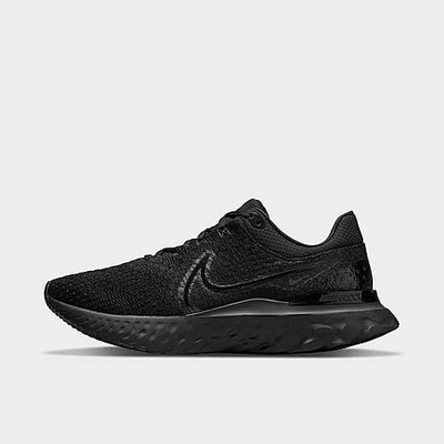 Shop Nike Men's React Infinity 3 Running Shoes In Black/black/black