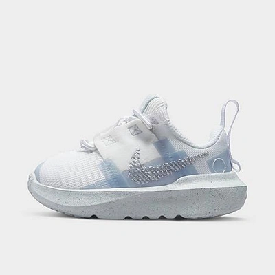 Shop Nike Kids' Toddler Crater Impact Running Shoes In White/metallic Silver/aura/summit White