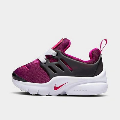 Shop Nike Girls' Toddler Little Presto Stretch Lace Casual Shoes In Sangria/pink Prime/off Noir/white