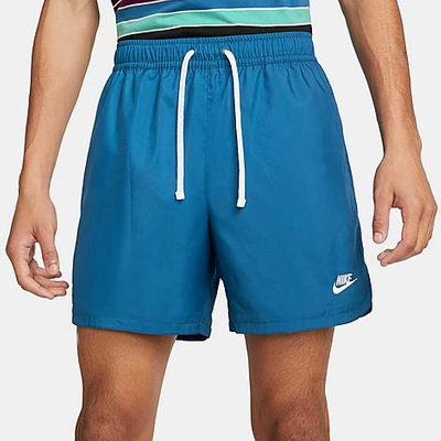 Shop Nike Men's Sportswear Sport Essentials Lined Flow Shorts In Dark Marina Blue/white