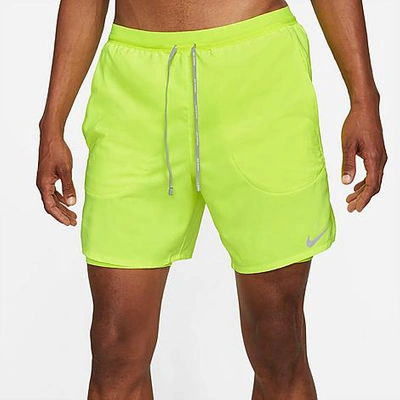 Shop Nike Men's Flex Stride 2-in-1 Shorts In Volt/volt