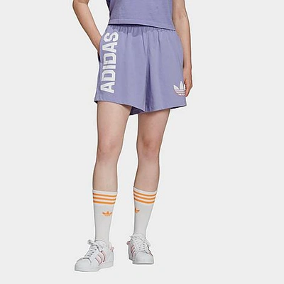 Shop Adidas Originals Adidas Women's Originals Streetball Shorts In Light Purple