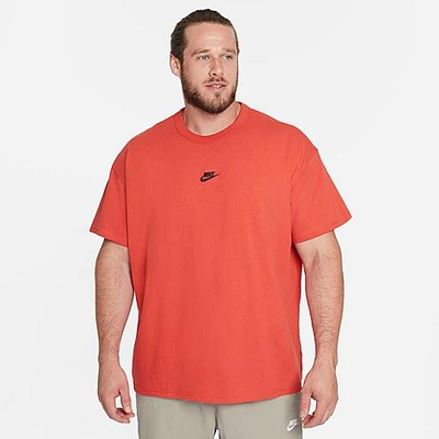 Shop Nike Men's Sportswear Premium Essential T-shirt In Lobster/black