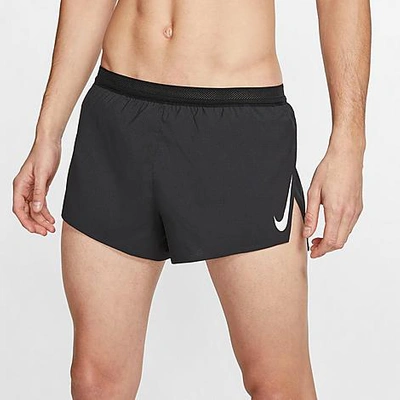Shop Nike Men's Aeroswift Shorts In Black/white