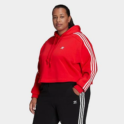 Shop Adidas Originals Adidas Women's Originals Adicolor Classics Hoodie (plus Size) In Moonlight Ivory