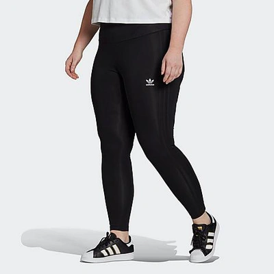 Shop Adidas Originals Adidas Women's Originals Adicolor Classics Parley 3-stripes Tights (plus Size) In Black