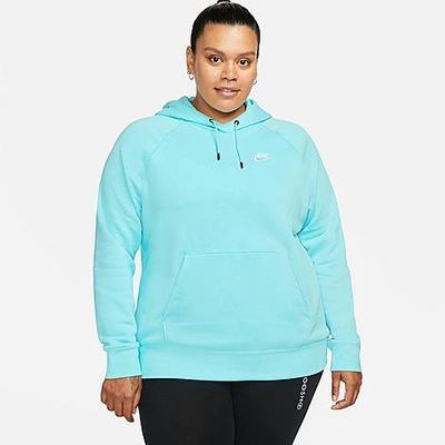 Shop Nike Women's Sportswear Essential Hoodie (plus Size) In Copa/white