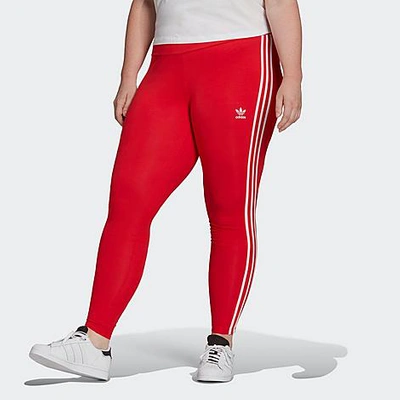 Adidas Originals Adidas Women's Originals Adicolor Classics Parley  3-stripes Tights (plus Size) In Red | ModeSens