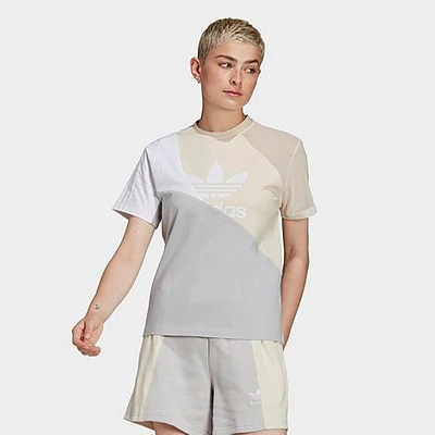 Shop Adidas Originals Adidas Women's Originals Adicolor Split Trefoil T-shirt In Wonder White