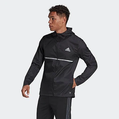 Shop Adidas Originals Adidas Men's Own The Run Training Jacket In Black/reflective Silver
