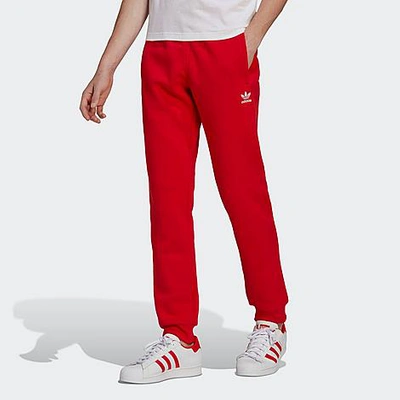Shop Adidas Originals Adidas Men's Originals Adicolor Essentials Trefoil Pants In Vivid Red