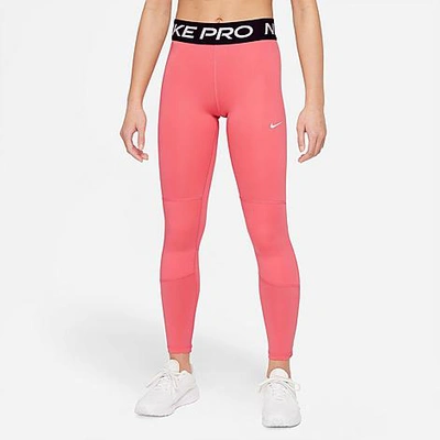 Shop Nike Girls' Pro Leggings In Pink