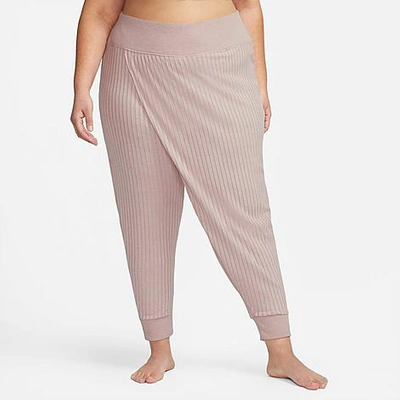 Nike Women's Yoga Luxe Fuzzy Ribbed Jogger Pants (Plus Size