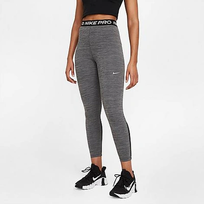 Shop Nike Women's Pro 365 High-waisted Cropped Leggings In Black/heather/white