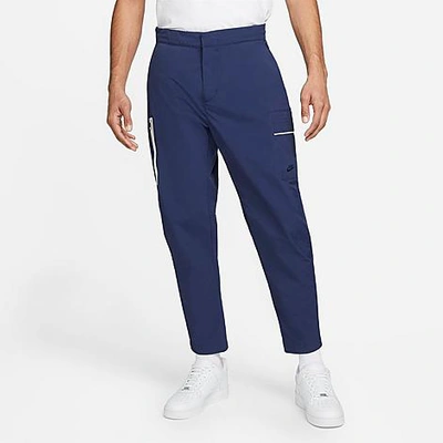 Shop Nike Men's Sportswear Style Essentials Utility Pants In Midnight Navy/sail/ice Silver/midnight Navy