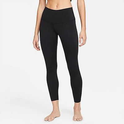 Shop Nike Women's Yoga Dri-fit High-rise Cropped Leggings In Black/iron Grey
