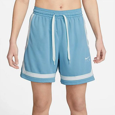 Shop Nike Women's Fly Crossover Basketball Shorts In Worn Blue/white