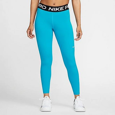 Shop Nike Women's Pro 365 Leggings In Laser Blue/black/white