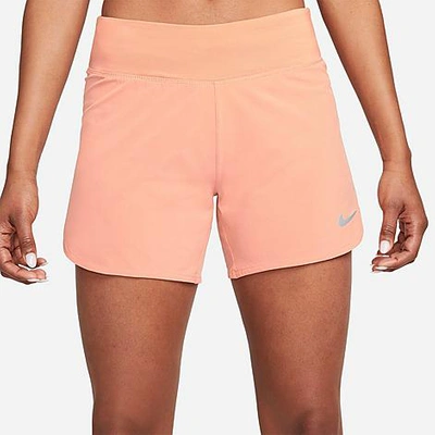 Shop Nike Women's Eclipse Running Shorts In Light Madder Root
