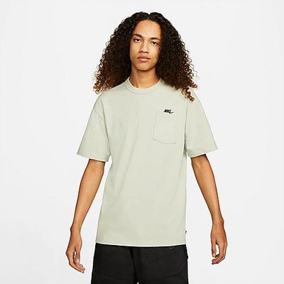 Shop Nike Men's Sportswear Premium Essentials Pocket T-shirt In Seafoam/black