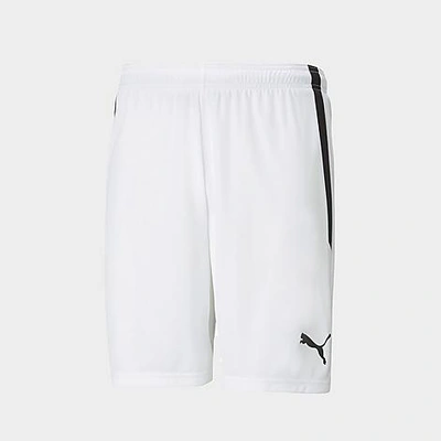 Shop Puma Men's Teamliga Soccer Shorts In  White/ Black
