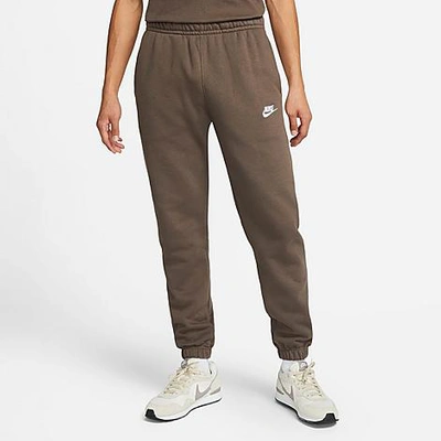 Shop Nike Men's Sportswear Club Fleece Jogger Pants In Ironstone/ironstone/white
