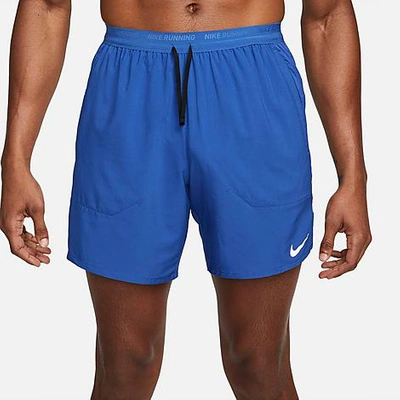 Shop Nike Men's Dri-fit Stride 7-inch Running Shorts In Game Royal/black/reflective Silver