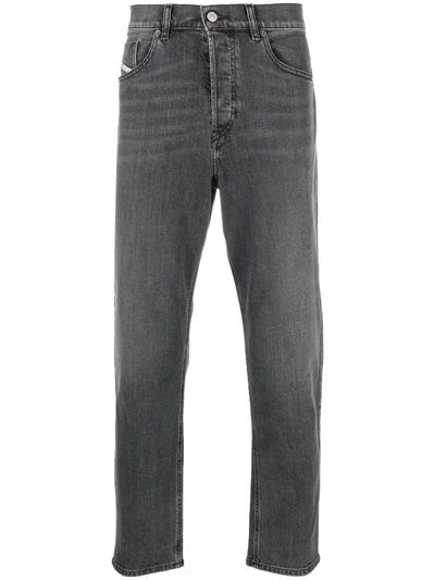 Shop Diesel 2005 D-fining 09c47 Tapered Jeans In Grey