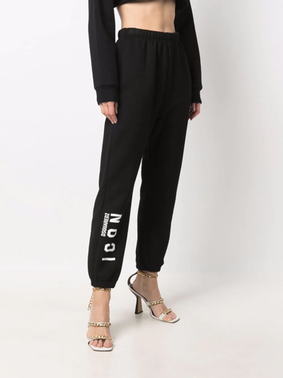 Shop Dsquared2 Logo-print Track Pants In Black