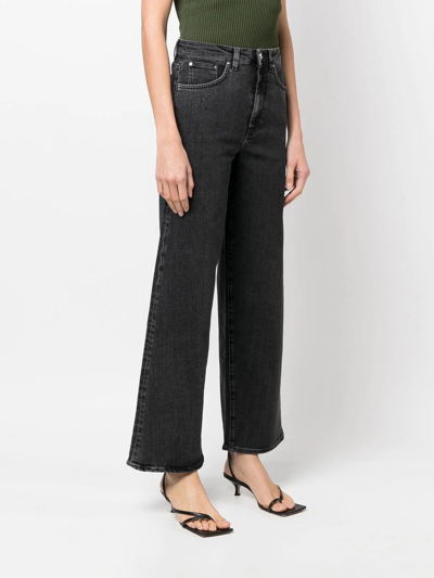 Totême High-waist Flared Jeans In Grey