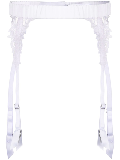Shop Fleur Of England Aria Suspender Belt In White