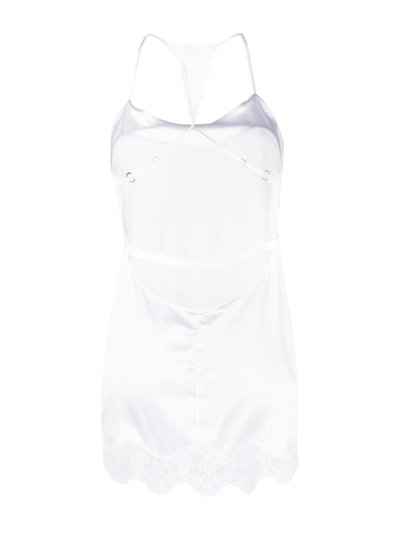 Shop Fleur Of England Aria Babydoll Slip Dress In White
