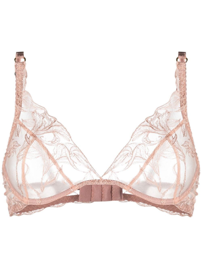 Shop Fleur Of England Lilian Plunge Bra In Pink