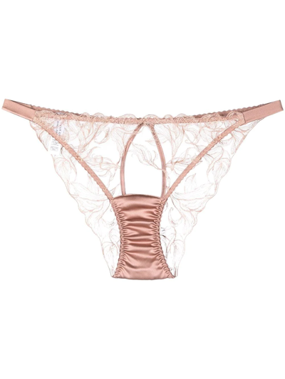 Shop Fleur Of England Lilian Ouvert Briefs In Pink