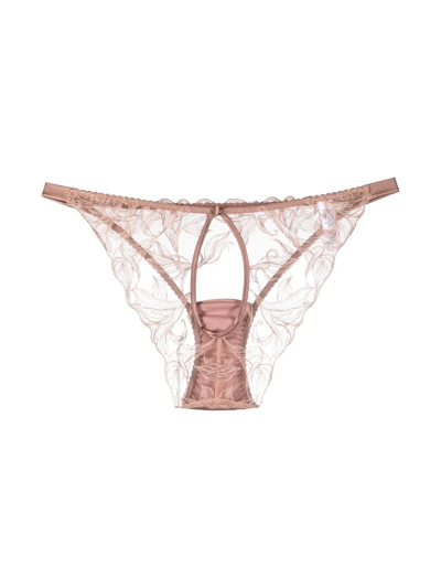 Shop Fleur Of England Lilian Ouvert Briefs In Pink