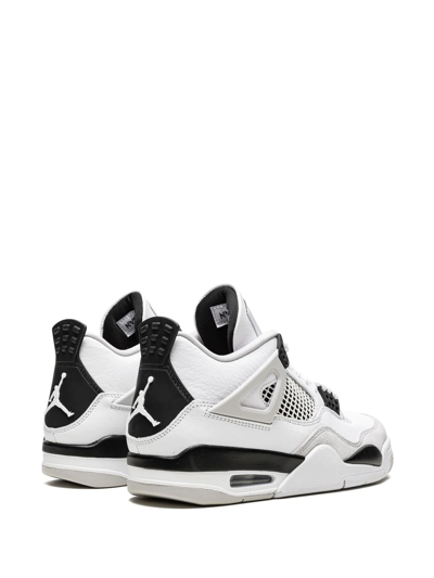 Shop Jordan Air  4 Retro "military Black" Sneakers In White
