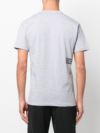 Automobili Lamborghini Logo-embroidered Cotton T-shirt In Grey