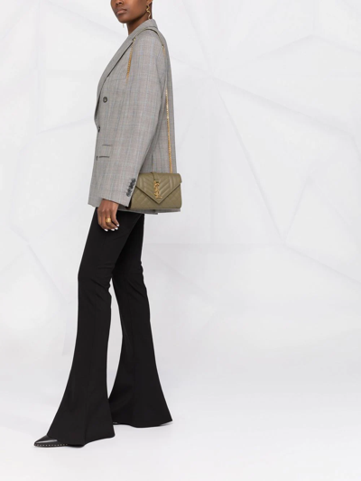 Saint Laurent Small Envelope Crossbody Bag In Green