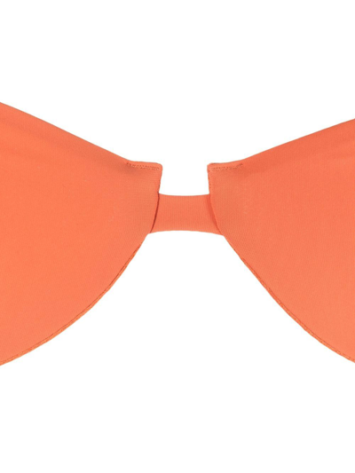 Totême Balconette Recycled Polyamide Blend Bikini Top In Orange