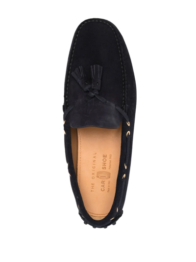 Shop Car Shoe Tassel-detail Slip-on Loafers In Blue